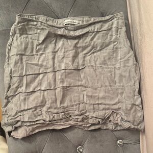 Abercrombie & Fitch Gray Plaid Mini Skirt